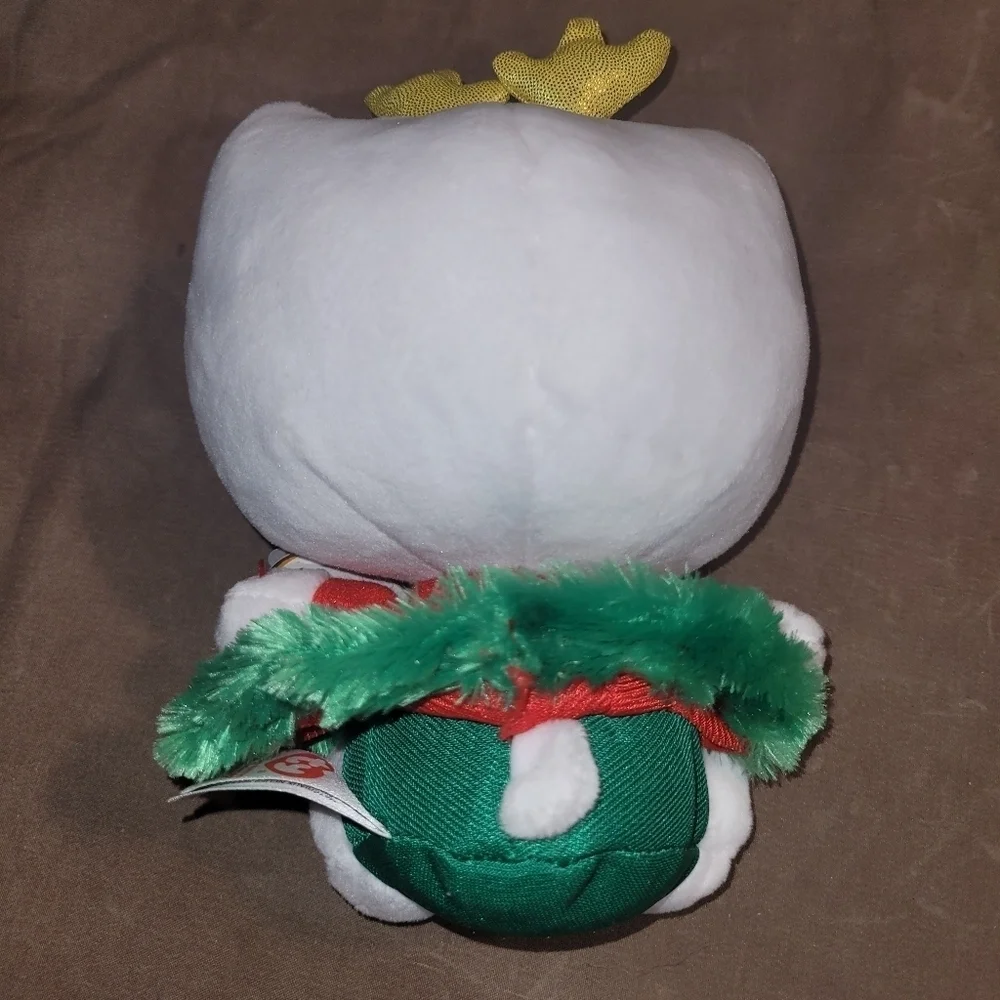 Limited Edition 2014 Hello Kitty Christmas TY Beanie Baby - Picture 2 of 3